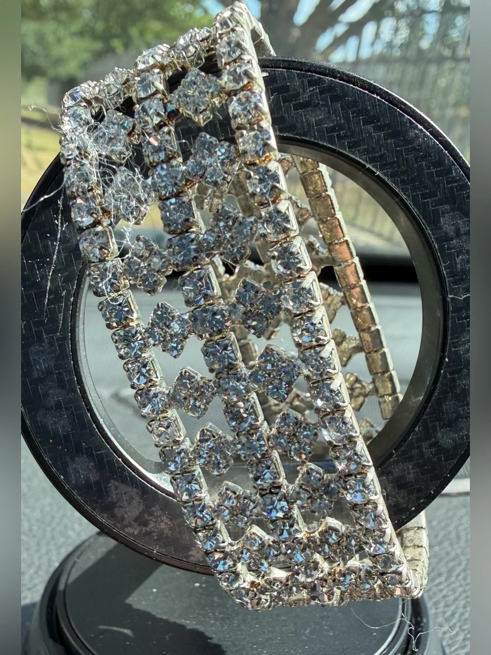 Crystal Pavé Stretch Bracelet - Silver Sparkle